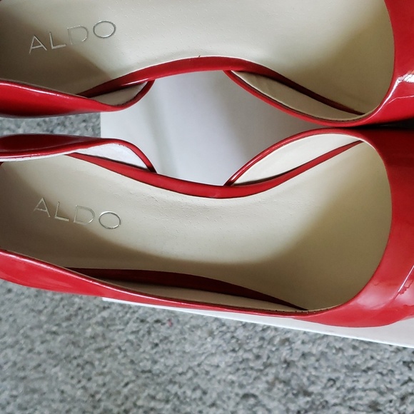 Womens Aldo Red Heels 👠 Size 40 US Size 9.5/10 - Picture 4 of 16
